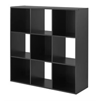 Mainstays 11" 9-Cube Storage Organizer, Black