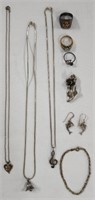 Lot of Assorted Sterling Jewelry