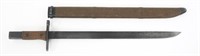 WWII JAPANESE TYPE 30 BAYONET & WOODEN SCABBARD