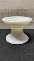 Vintage Milk Glass Candle Holder 3.5" Tall 4.5" Di