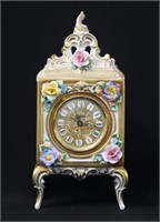 Sandizell Alt Meissen Art Dresden Mantel Clock