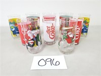 10 Coca-Cola Glasses (No Ship)