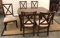 DINING ROOM TABLE W/ LEAF 6 CHAIRS