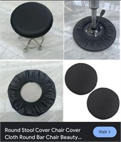BLACK 4 X Elastic Round Bar Stool Slipcover: