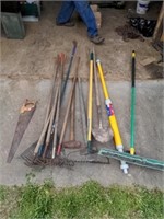 Large Assortment of Hand & Yard Tools