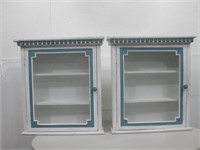 Two Painted Wood Cabinets See Info