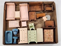 ASSORTED LOT OF VINTAGE WOOD DOLL FURNITURE