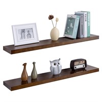 Floating Shelves 36 Inches Long - 8 Inch Deep Rus