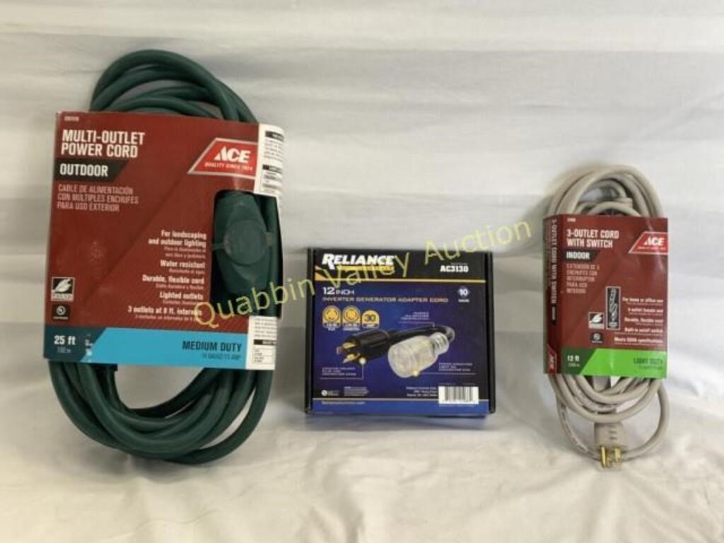 3 PIECE EXTENSION CORD LOT