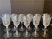 11 Crystal Elegant Wine Glasses