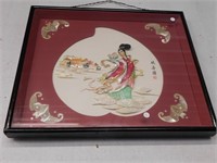 FRAMED SHADOW BOX - VINTAGE SWATOW SHELL