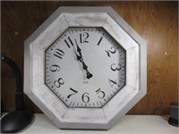 ~ Large 28" Weathered Octagon Clock Working