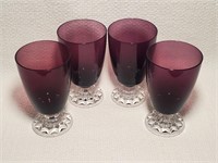 Fostoria Lady American Amethyst Water Goblets