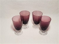 Fostoria Lady Amer. Amethyst After Dinner Glasses