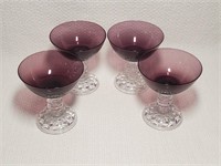 Fostoria Lady American Amethyst Champagne Glasses