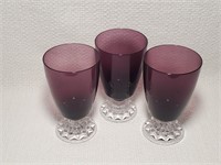 Fostoria Lady American Amethyst Water Goblets