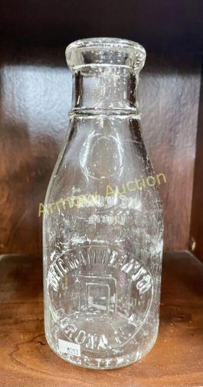 NEW YORK EMBOSSED MILK BOTTLE