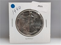 1990 1oz .999 Silver Eagle $1 Dollar