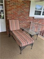 Rod Iron porch furniture with cushions & 3 glass
