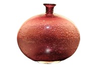 A Purple Controlled Bubble Glass Vase
