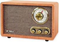 Victrola Retro Wood Bluetooth Radio with Built-in
