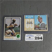 1973 Roberto Clemente & Sporting News Cards