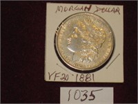 1881 Morgan Silver Dollar VF20