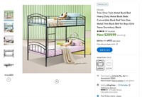 E8776  KYgoods Twin Over Twin Bunk Bed