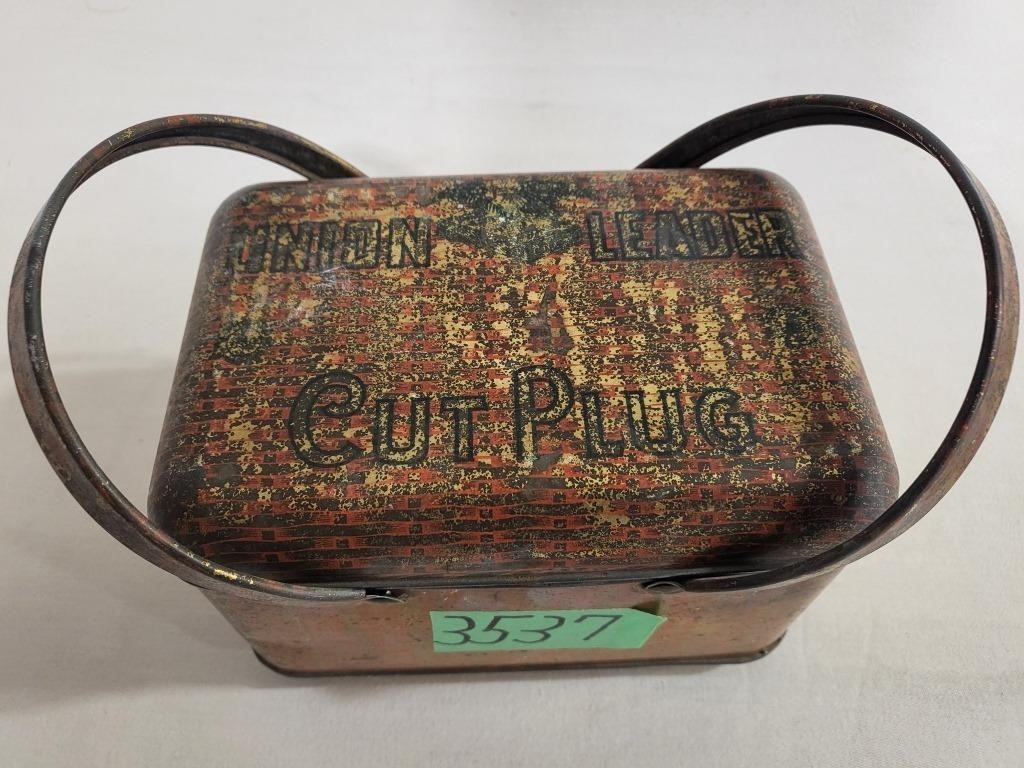 Vintage Union Leader Cut Plug Tobacco Tin
