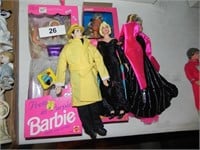 Barbies - some in boxes; Dick Tracy & Breathless