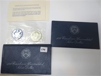 2 - 1973 Eisenhower Uncir Silver dollars