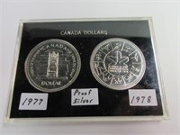 Pair of RCM Proof Silver Dollars