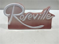 Roseville porcelain sign