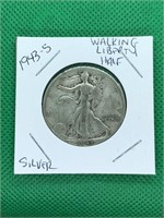 1943-S Walking Liberty Silver Half Dollar WWII