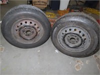 pair MICHELIN 185/70/R14 Tires on Rims EXC
