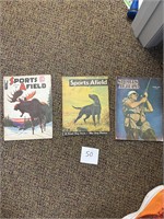 Lot of 3 1940's Sports Afield Magazines