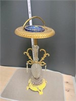 Smoking Stand with Blue Cobalt Ashtray