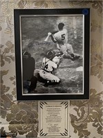 DIMAGGIO SIGNED PHOTO 8 X 10 FRAMED