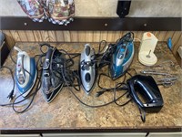 4 irons and mixer, works