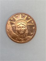 Statue of Liberty 1 oz. copper round