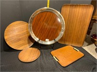 Mid Century Modern Serving Trays Teakwood+