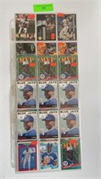 Fred McGriff MLB Trading Cards Three Sheets of Tra