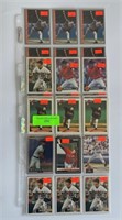 Mike Mussina MLB Trading Cards Three Sheets
