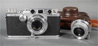 LEICA IIIf Camera, 2 Lenses, Meter