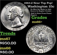 1983-d Washington Quarter Near Top Pop! 25c Graded