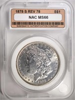 1878-S MORGAN DOLLAR NAC GEM BU