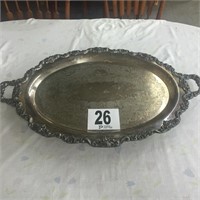 Large Silver Plate Serving Platter