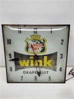 Canada Dry Wink Soda Advertising Clock