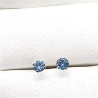 $80 14K  Blue Zircon Earrings