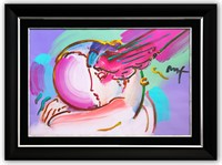 Peter Max- Original Mixed Media "Peace 2000: I Lov